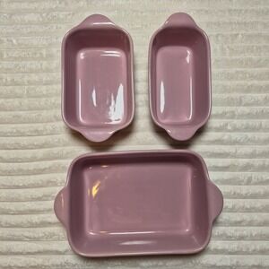Our Place Ceramic Baking Dish Set 3 Piece Lavender Rectangular Stoneware